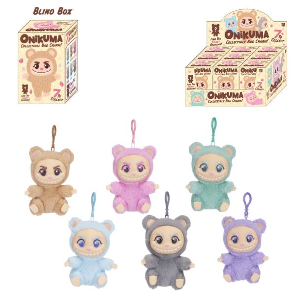 (Mis 0) ONIKUMA Peluche Portachiavi 13 cm c/bagclip 7ass (uno segreto) In Blind Box – In espo da 12pz…x72